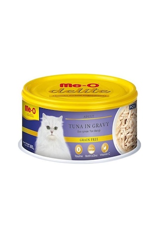 Me-O Delite Ton Balıklı Tahılsız Konserve Yetişkin Kedi Maması 12 x 80 G Me-O Delite Ton Balıklı Tahılsız Konserve Yetişkin Kedi Maması 12 x 80 G