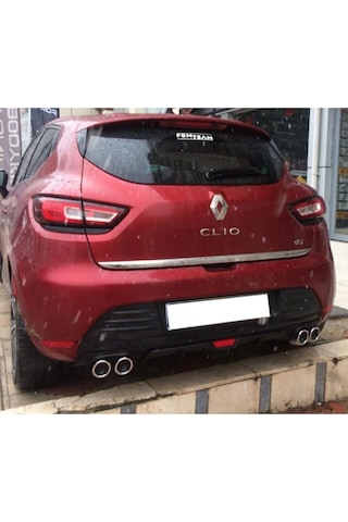 Renault Clio Mk4 Gri Difüzör 4 Krom Uyumluegzoz Görünümlü Difizör Arka Ek Body Kit 2012-2019
