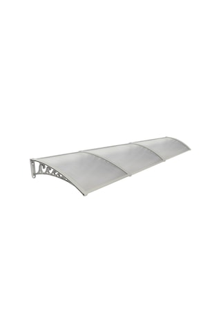 Plastik Ayak 6mm Levhalı Pratik Sundurma Kanopi 100x450 Cm Gri