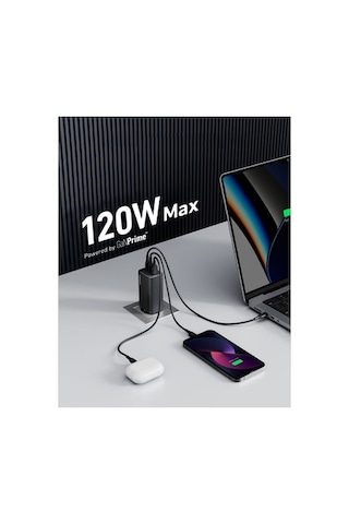 Anker 737 120w Hızlı Şarj Cihazı, 3 Portlu Uyumlu 1