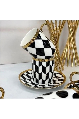 Kosova İst-181 200cc 6'lı Nescafe Takımı-black Pattern Çok Renkli