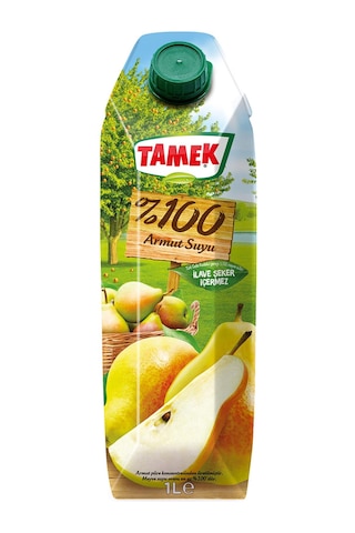 Tamek %100 Armut Suyu 1 Lt X 6 Adet