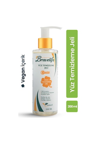 C Vitamini Aydınlatıcı Parlatıcı Canlandırıcı Doğal İçerikli Tüm Ciltler İçin Panthenol Vegan Yüz Temizleme Jeli 200 Ml