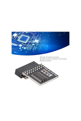 Teltree Tpm2.0 Güvenlik Modülü 18pin - Lpc Kartı, Intel 100 Serisi & Amd Ddr4 İle Uyumlu, Wın11 Güncelleme Testi İçin, Siyah