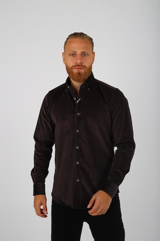 Brango 13345 Erkek Spor Gömlek Kahve