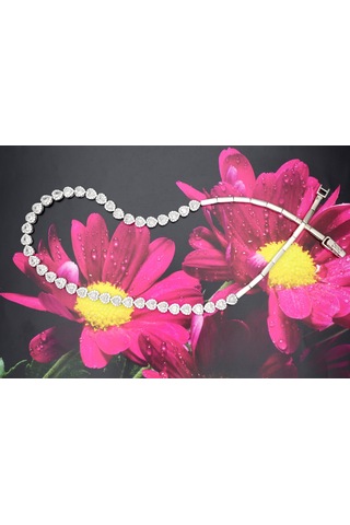 Silveranka 925 Ayar Gümüş Beyaz Kalp Su Yolu Kolye