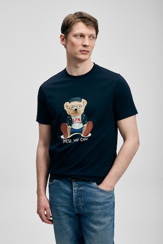Lufian Teddy Modern Grafik T- Shirt Lacivert Lacivert 111020305100200 Lacivert