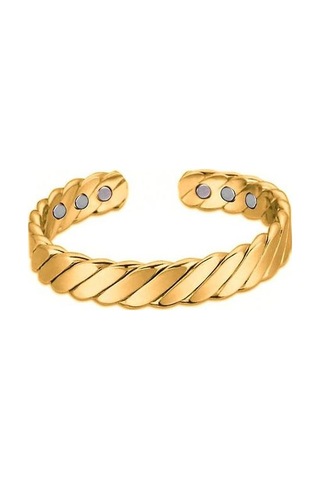 Erkekler & Amp Amp Kadınlar Terapötik Enerji Şifa Manyetik Bilezik, Terapi Artrit Gmsp688-gold Altın - Gri