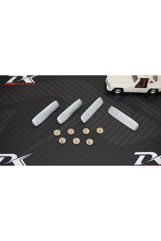 Citroen Logo Krom Metal Paspas Vidalı Logo 4 Lü Set