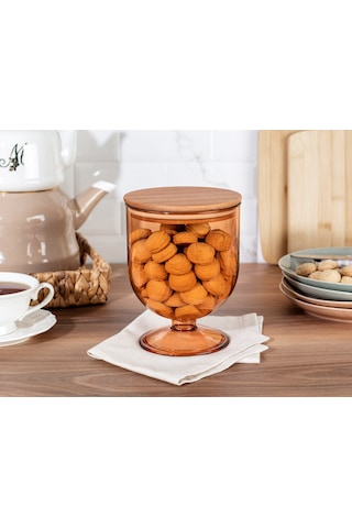 Madame Coco Marion Ahşap Kapaklı Saklama Kabı 1600ml 1ksakl0437