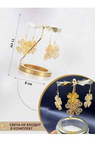 Geekyou Dönen Atlıkarınca Mum Tutucu Seti - Evinizde Sihirli Ve Konforlu Ortam Oluşturur, Aromatik Mumlarla Uyumlu, Zengin Yansımalar Sağlar