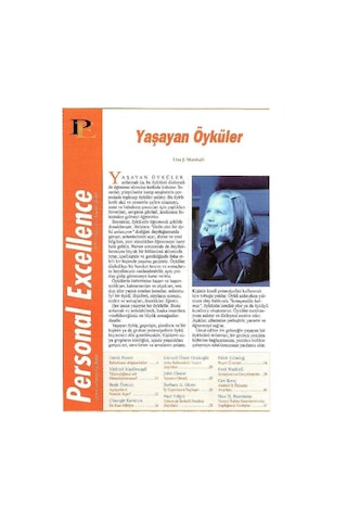 Personal Excellence - Yaşam Rotanızı Keşfedin - Yaşayan Öyküler - Retro Eski Basım Koleksiyon Kasım 2000 Yıl:2 Sayı:13