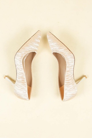 Birikon Pliseli Saten Stiletto Ten-6220 Ten