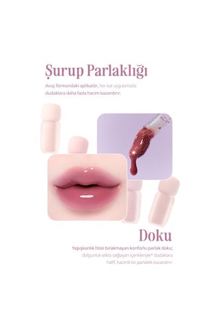 Pigmentli, Parlak Bitişli Dolgunlaştırıcı Lip Gloss Clıo Volumate Gloss 208 Rose Breeze