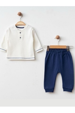 3 Lü Organik Uzay Desenli Bebek Eşofman Takımı-16184 renkli