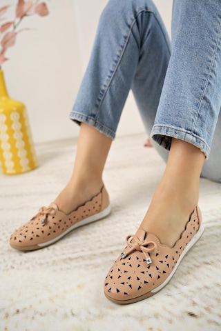 Nesil Shoes Canpa 228 Nude Delikli Yazlık Günlük Kadın Babet-nude Ten