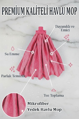 Mikrofiber Pembe Mop Paspas Yedek Ucu 1 Adet Kaliteli Mikrofiber Parke Mermer Seramik Fayans Paspas Laminant Temizlik