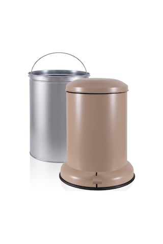 The Mia Metal Pedallı Çöp Kovası Mocha 25 Lt Kahverengi