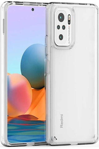 Xiaomi Redmi Note 10S Kılıf Zore Coss Şeffaf Sert Silikon Kılıf Renksiz