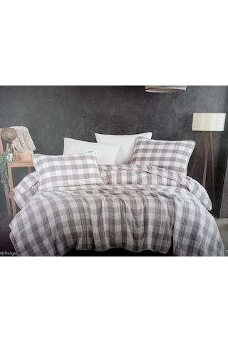 Hobby Home Collection Çift Kişilik Müslin Yatak Örtüsü Takımı 240 X 260 Cm Yastık Kılıfı 2 Adet 50 X 70 Cm Bej