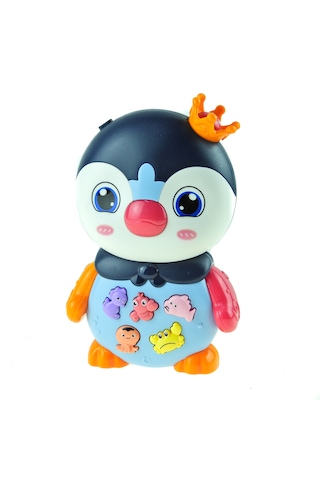 Oyuncak Penguen Işıklı Sesli Sevimli Penguen 16 Cm