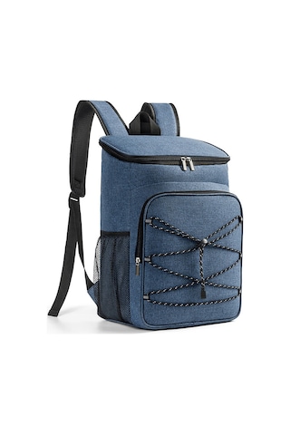 Yaozixa Oxford Kumaş Çift Omuzlu Soğutucu Çanta, Büyük Kapasite, Piknik Ve Outdoor Kullanıma Uygun, Soğuk Saklama Özelliği, Lacivert Lacivert