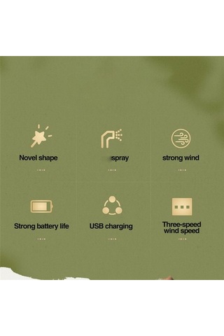 Ofis Için Mini Klima Fanı Usb Nemlendirici 3 Hız 2 Modu -c Ibc580 Beyaz