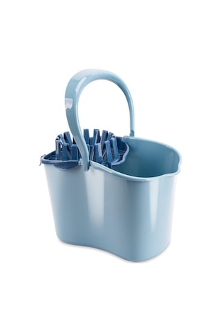 Sıkmalı Temizlik Kovası 15 Litre, Standart Sıkmalı Yer Zemin Temizlik Mop Kovası Mavi