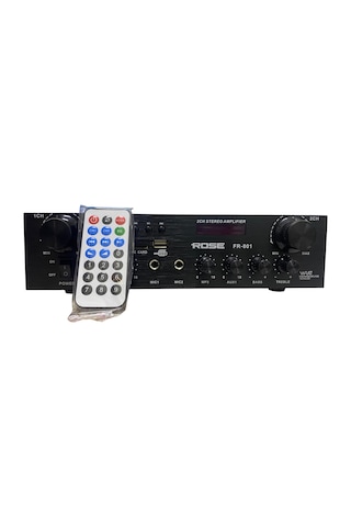 Rose Fr-801 - 2x100 Watt 2 Zone Stereo Mixer Amfi