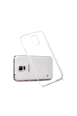 Samsung Galaxy Uyumlu S5 İ9600 Kılıf Zore Süper Silikon Kapak Renksiz