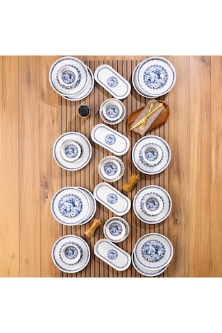 Perotti French 28 Parça Kahvaltı Seti 12 Kişilik Kahvaltı Takımı Çok Renkli