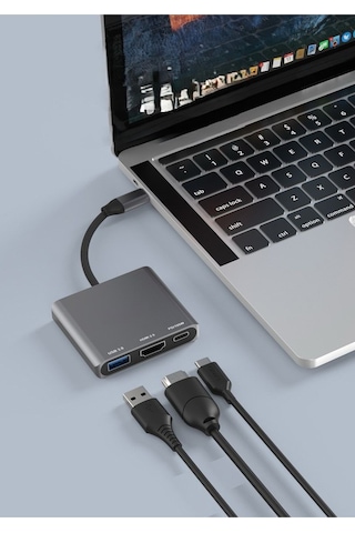 3 İn 1 1x Usb 1x Hdmı 1x Type-c Çıkışlı Usb C Hub Çoklayıcı Görüntü Ve Veri Aktarıcı 3 İn 1 1x Usb 1x Hdmı 1x Type-c Çıkışlı Usb C Hub Çoklayıcı Görüntü Ve Veri Aktarıcı