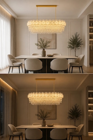 Modern Premium Sarkıt Avizesi Salon Mutfak Yemek Masası Üstü Modelleri 18 X E14 Duy Diğer