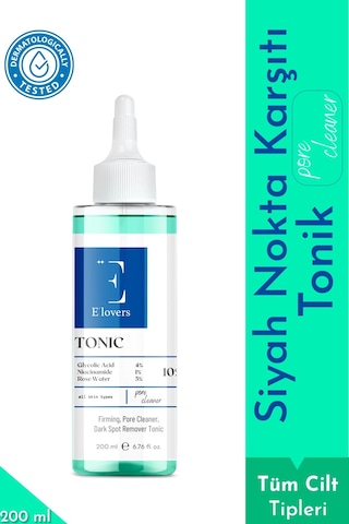 E'lovers Siyah Nokta Karşıtı Gözenek Sıkılaştırıcı ve Arındırıcı Tonik 200 ML