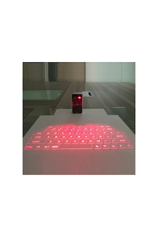 Bluetooth Lazer Klavye Şarjlı Phone Android Tablet İçin Kablosuz Taşınabilir Projeksiyon Klavye