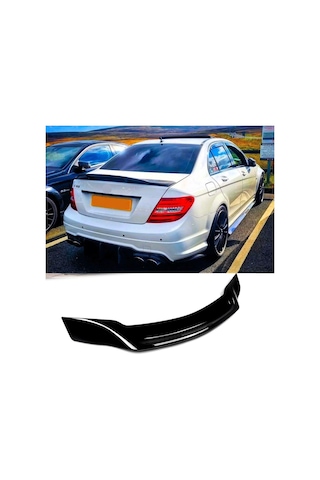 Mercedes C Serisi W204 Psm Bagaj Üstü Piano Black Spoiler