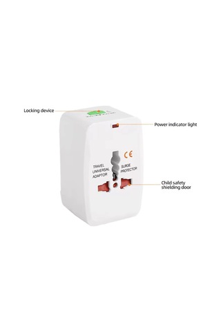 Evrensel Seyahat Güç Adaptörü All-in-one Abd İngiltere Ab Au Uyumlu Led Işıklı