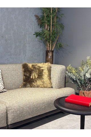 Yumuşak Peluş Kırlent Dekoratif, Konforlu & Modern Ev Aksesuarı Kolay Temizlenir kahverengi