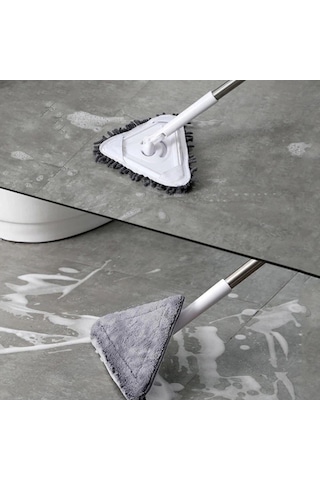 Bay Teleskopik Saplı 150 Cm Üçgen Mop Cam Duvar Tavan Fayans Parke Temizleyici Mop Bx40 Najmaddin