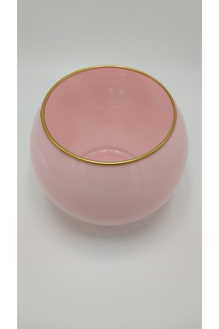 El Yapımı Şık Dekoratif Vazo Pembe Renk 15x18cm