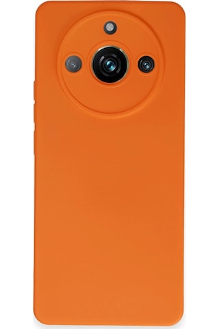 Newface - 173 - Realme 11 Pro Kılıf Nano İçi Kadife Silikon - Csmo-tex - - Turuncu