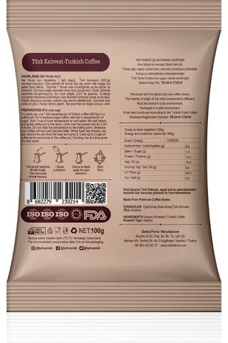 Nish Kahve Türk Kahvesi 5 x 100 G