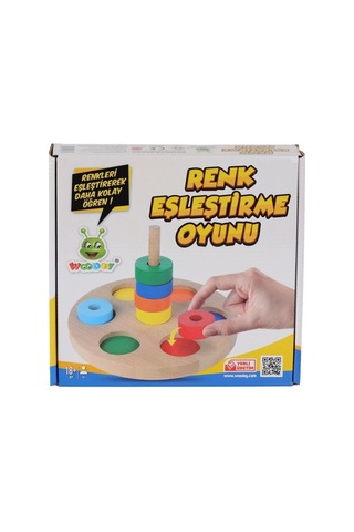 Kr136 Woodoy Renkli Halka Eşleştirme Oyunu Diğer