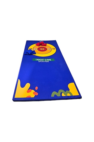 Seksek Ve Corn Hole Baskılı Çocuk Jimnastik Minderi Lacivert