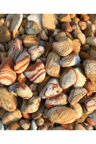 DOLOMİT TAŞI SARI ÇİZGİLİ 4-6 cm 10 KG DOĞAL DEKORASYON TAŞI