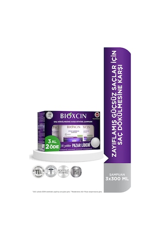 Bioxcin Saç Dökülmesine Karşı Siyah Sarımsak 300 ml 3 Al 2 Öde Şampuan