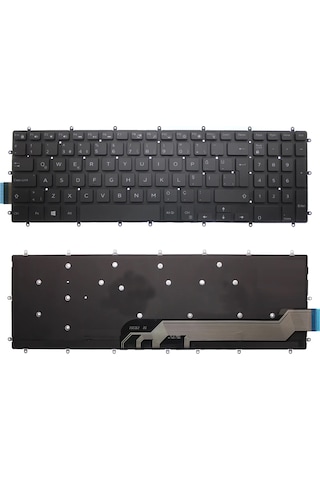 Siyah-ışıksız, Notebook Klavye - Dell Inspiron 3580 P75f, P75f006 Muadili İle Uyumlu