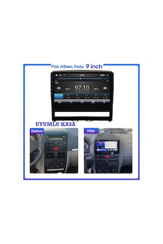 Fiat Albea Palio Android 14 Multimedya 4gb Ram /64gb Carplay 9 İnc Hd Ips Ekran Park Kamerası  9"