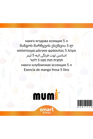 Mango Çilek Mum Esansı 5 Litre Diğer