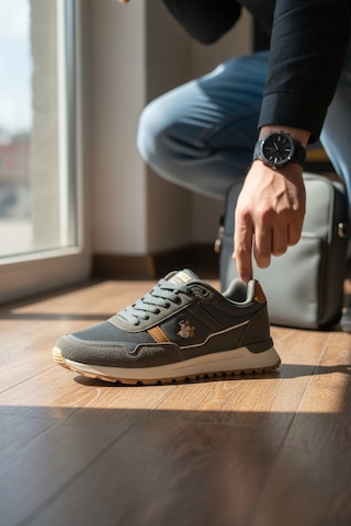 Enoch File Detaylı Hafif Taban Bağcıklı Erkek Sneaker Spor Ayakkabı Füme